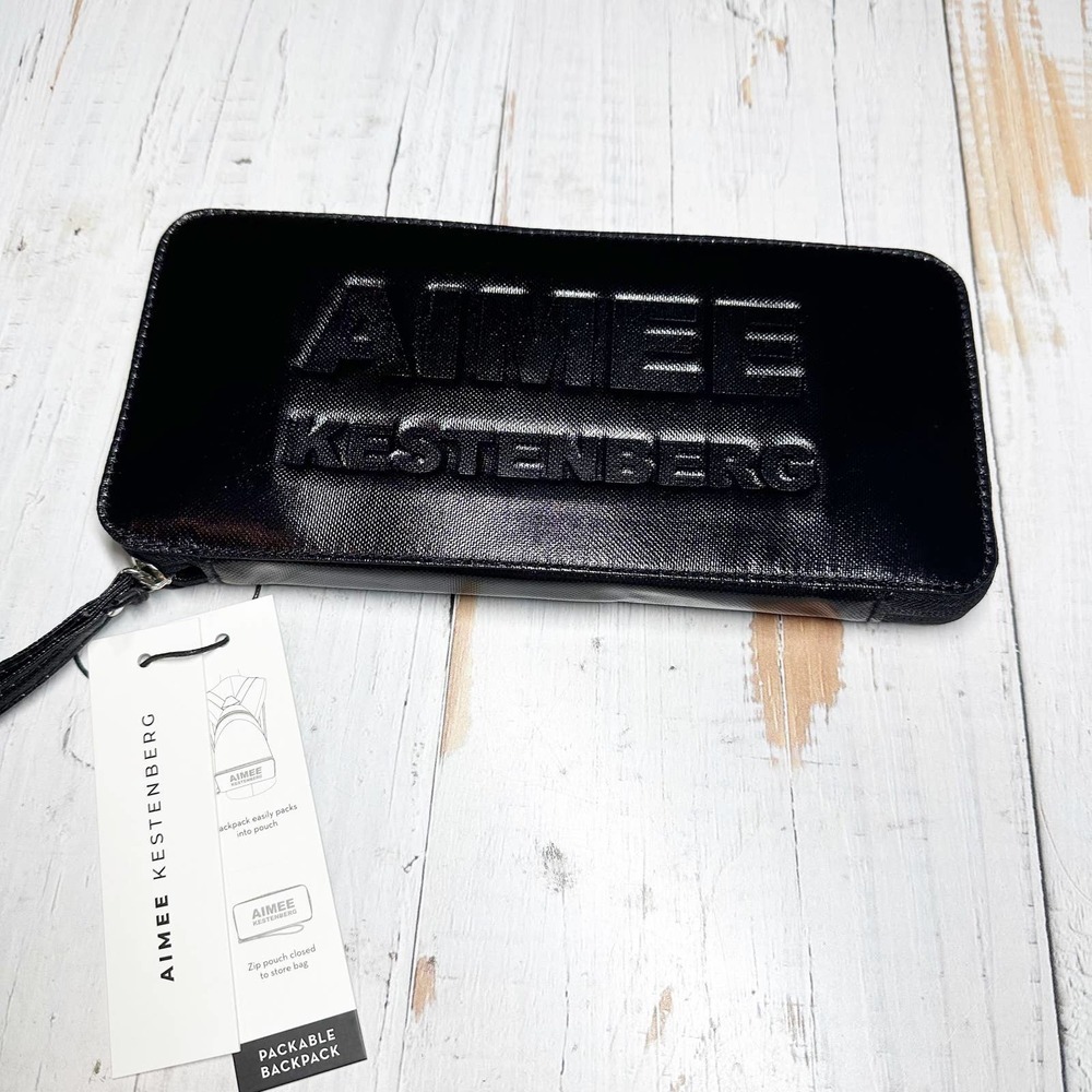 Aimee Kestenberg Nylon Packable Backpack Leather … - image 7